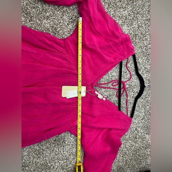 Anthropologie Forever That Girl Sheer Flowy mini dress XXS NWT Barbie Pink - Picture 8 of 13